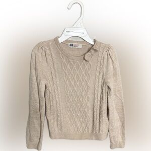 H&M Girl Pink Round Neck Sweater